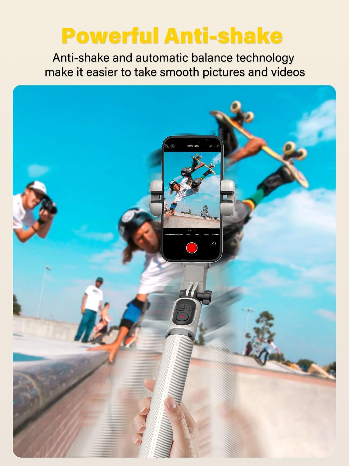 AOCHUAN M2PRO Smartphone Gimbal Stabilizer (White)